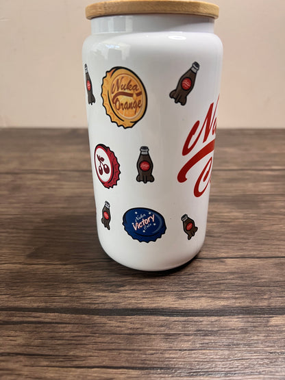 Cola 16z Glass "Can"