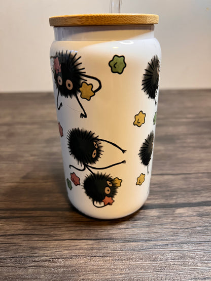 Anime Sprites 16oz Glass Can