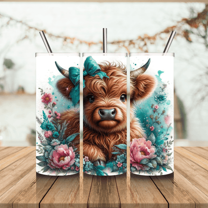 Cute Highland Cow 20oz Tumbler - Tyler's Table