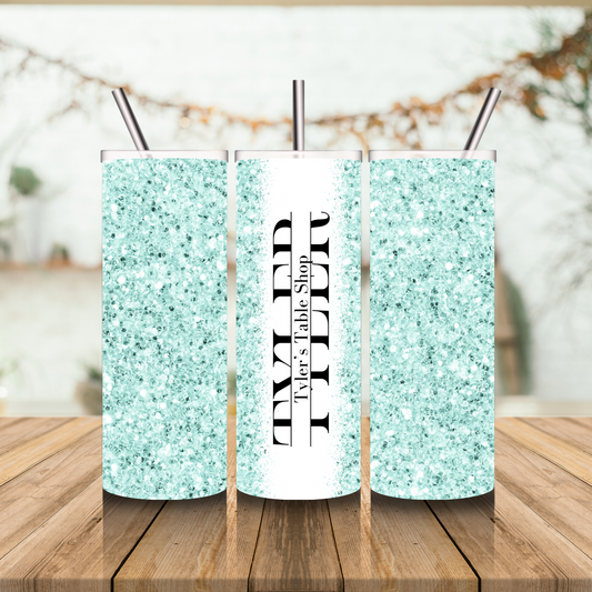 Teal Diamond Custom Tumbler