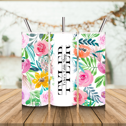 Floral Custom Tumbler