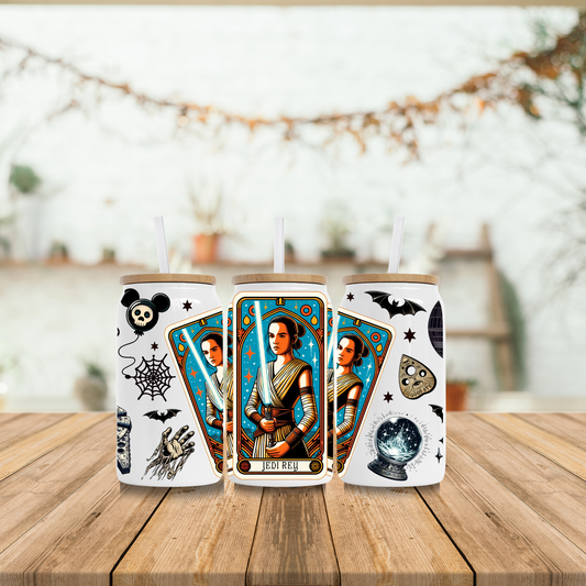 Halloween Rey Tarot 16oz Glass Can