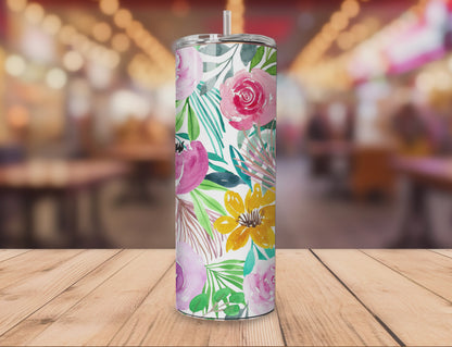 Floral Custom Tumbler