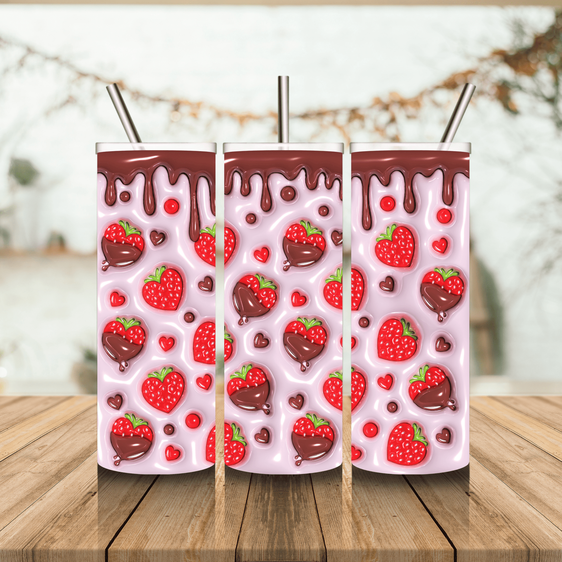 Chocolate Strawberries Tumbler - Tyler's Table